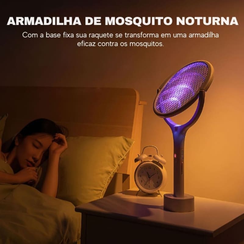 Raquete Elétrica Armadilha Mata Mosquito Homedec