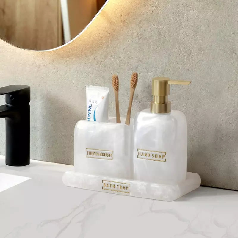 Saboneteira Kit Banheiro Lavabo Conjunto de Banheiro 3 Peças Homedec