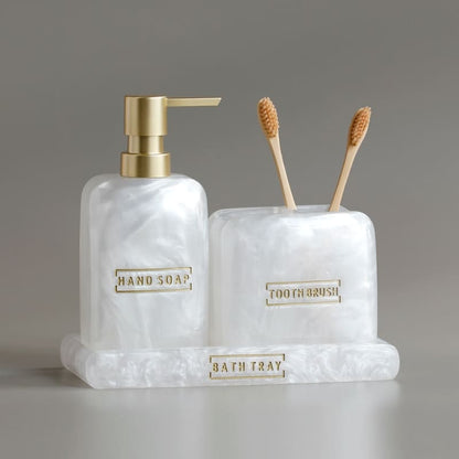 Saboneteira Kit Banheiro Lavabo Conjunto de Banheiro 3 Peças Homedec
