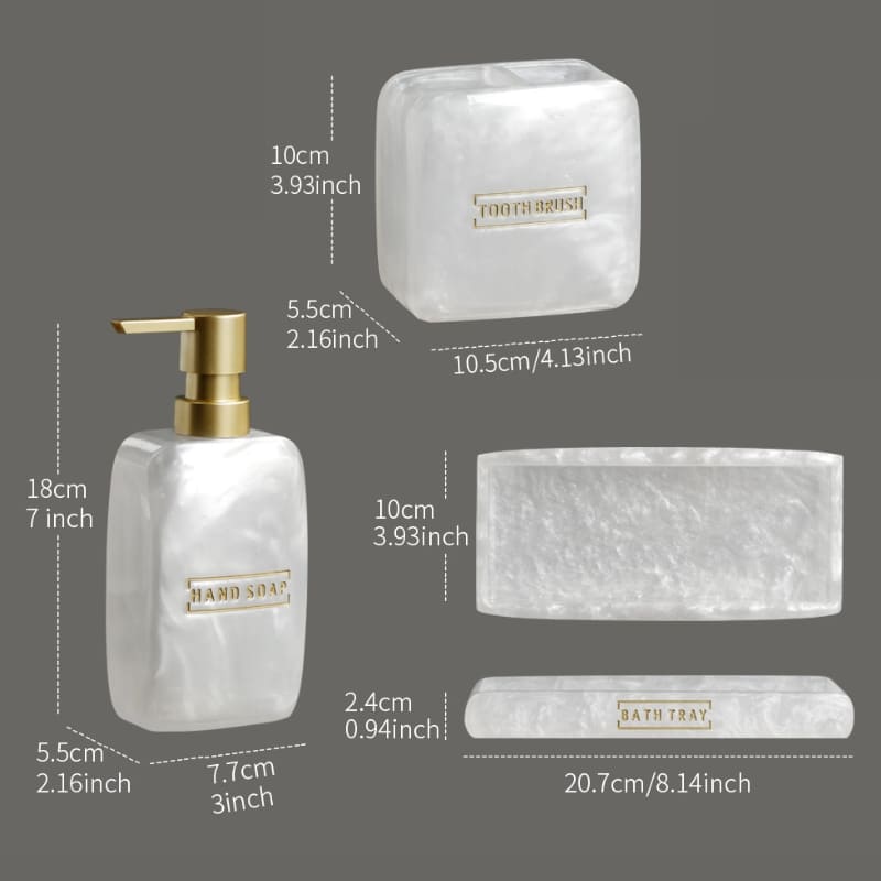 Saboneteira Kit Banheiro Lavabo Conjunto de Banheiro 3 Peças Homedec