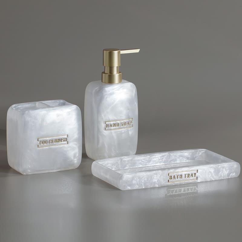Saboneteira Kit Banheiro Lavabo Conjunto de Banheiro 3 Peças Homedec