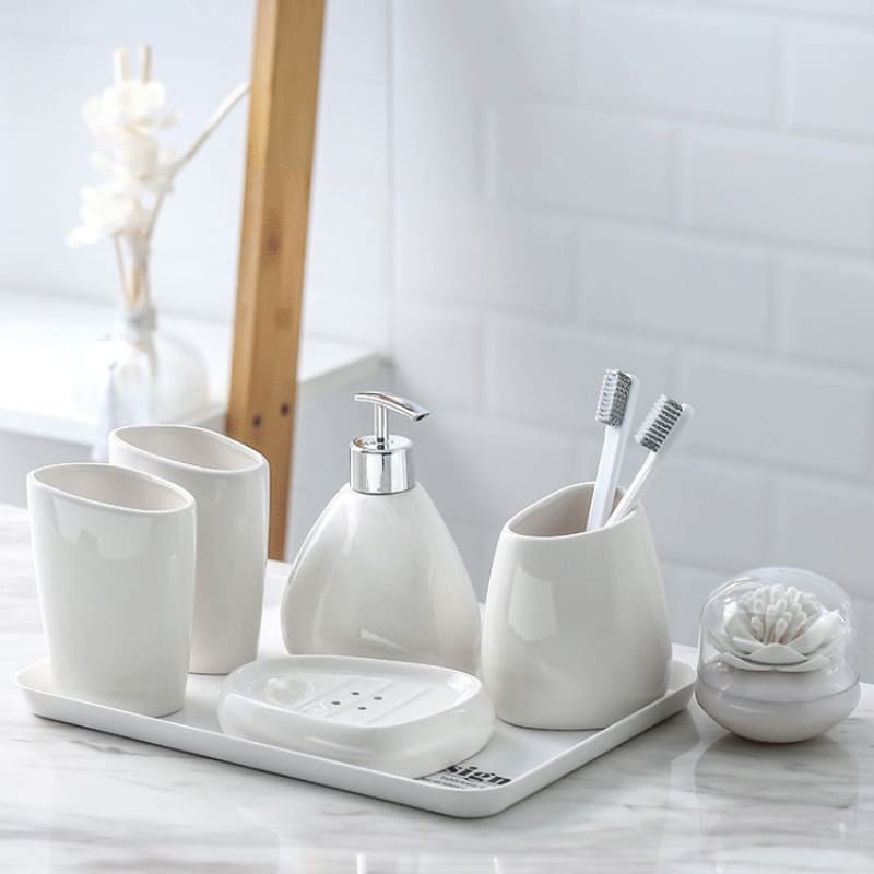 Saboneteira Kit Banheiro Lavabo Conjunto de Banheiro Homedec