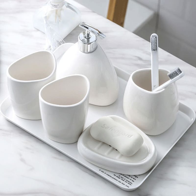 Saboneteira Kit Banheiro Lavabo Conjunto de Banheiro Homedec