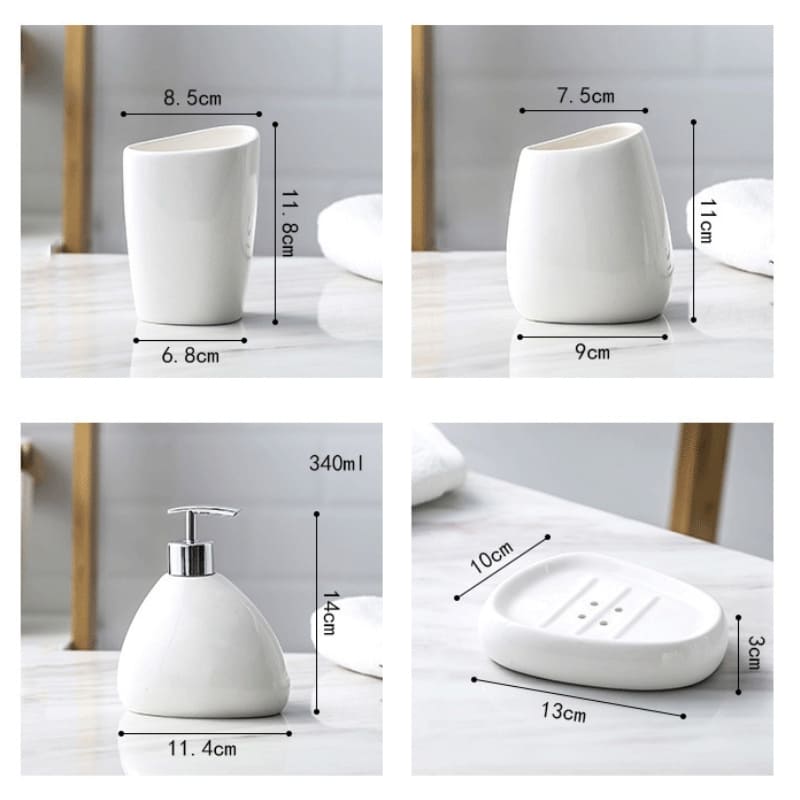 Saboneteira Kit Banheiro Lavabo Conjunto de Banheiro Homedec