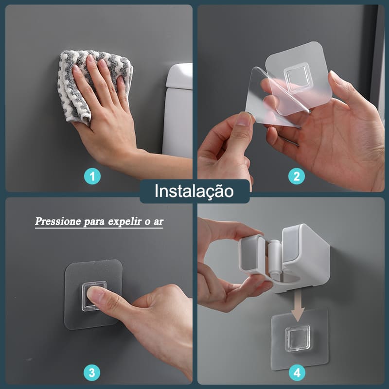 Suporte de Vassoura e Rodo com Adesivo de Parede Homedec