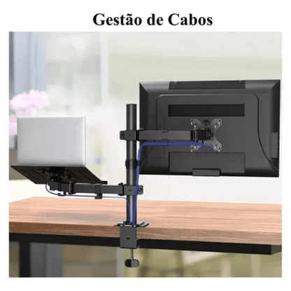 Suporte Monitor e Notebook Articulado para Mesa Homedec