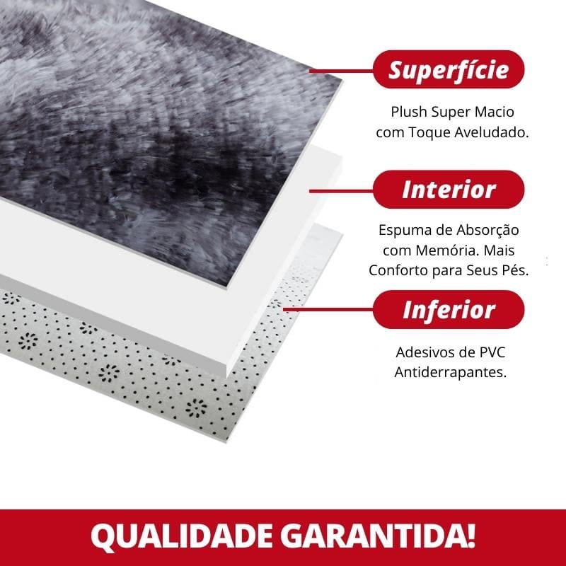 Tapete Felpudo Homedec - Cinza Mescla