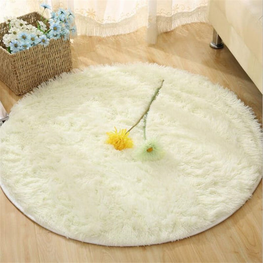 Tapete Felpudo Redondo Homedec - Branco