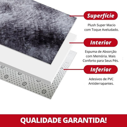 Tapete Felpudo Redondo Homedec - Vermelho Mescla