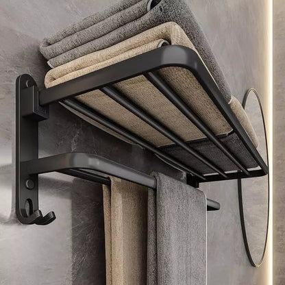 Toalheiro Duplo Retrátil Porta Toalha de Banho Alumínio Homedec