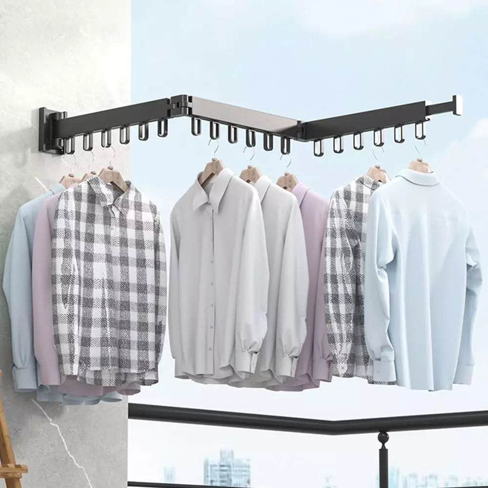 Varal Retrátil de Roupas de Parede Alumínio Homedec